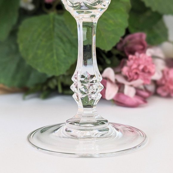 Set of 4 Vintage Crystal Water Goblets Clear Lead Crystal Capri Stemware Glasses - Picture 4 of 10